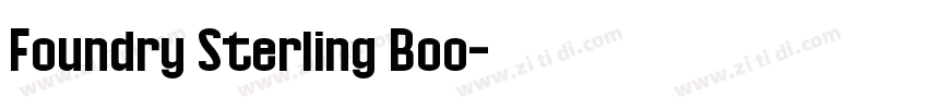 Foundry Sterling Boo字体转换